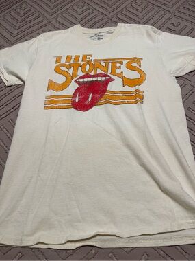 Graphic Short Sleeve Tee - White with Red & Orange Print